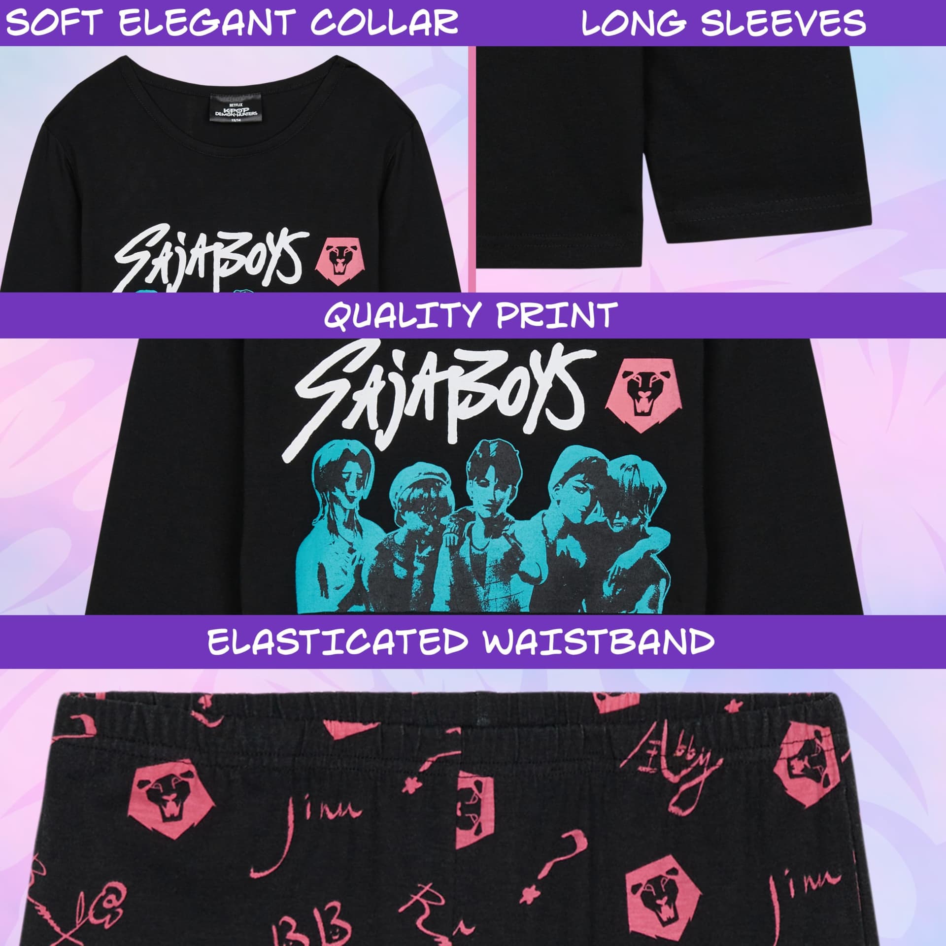 KPop Demon Hunters pajamas for girls thumbnail 3