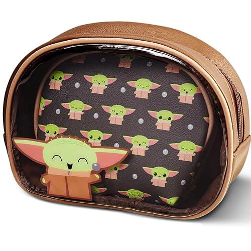 Loungefly Mandalorian Baby Yoda Grogu The Child 2 Piece Cosmetics Bag Set - Image 1