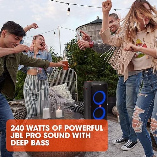 JBL Partybox 310 - Portable Party Speaker with Long Lasting Battery, Powerful JBL Sound and Exciting Light Show,Black thumbnail 4