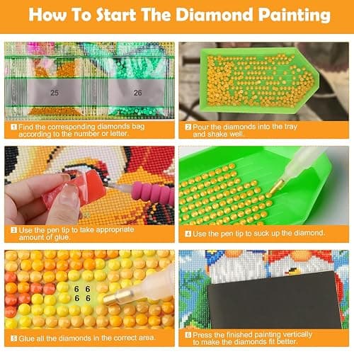 KEYIFA Diamond Painting River Sunset Diamond Art Kits for Adults, 5D Round Full Drill Landscape Diamond Painting Kit for Beginner, DIY Gems Art Craft for Home Wall Decor 12x16 inch thumbnail 6