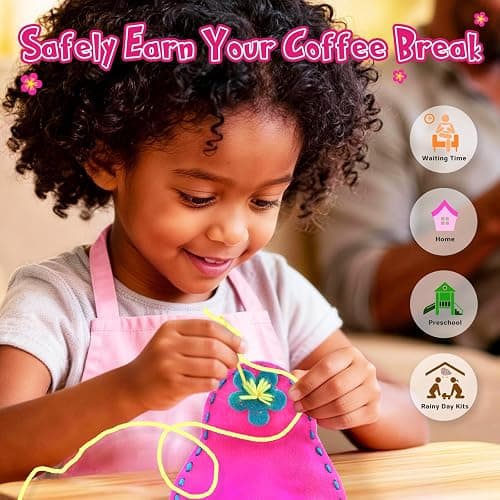 IROLEHOME Sew Your Own Purses 6 Pcs Sewing Kit for Kids Sewing Bag for Beginners, Birthday Gifts for Girls Boys thumbnail 5