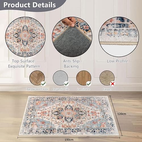 Homcomoda Office Chair Mat for Hardwood Floor 47"x59" Desk Chair Mat for Hardwood Floor Non Slip Desk Rug for Rolling Chair Computer Chair Mat for Carpet Office Home thumbnail 3