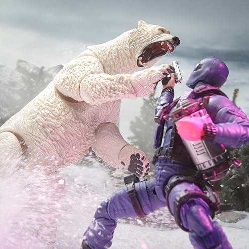 G.I. Joe Classified Series #161, Snake Eyes & Polar Bear, 6-Inch Scale Action Figure and Bear with 15 Accessories Including M.A.S.S. Device Catalytic Element | G.I. Joe Classified 6 Inch Action Figure Deluxe - Snake Eyes & Polar Bear thumbnail 6