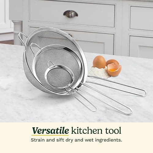 Cuisinart Mesh Strainers, 3 Count (Pack of 1) Set, CTG-00-3MS Silver - Strainers thumbnail 2