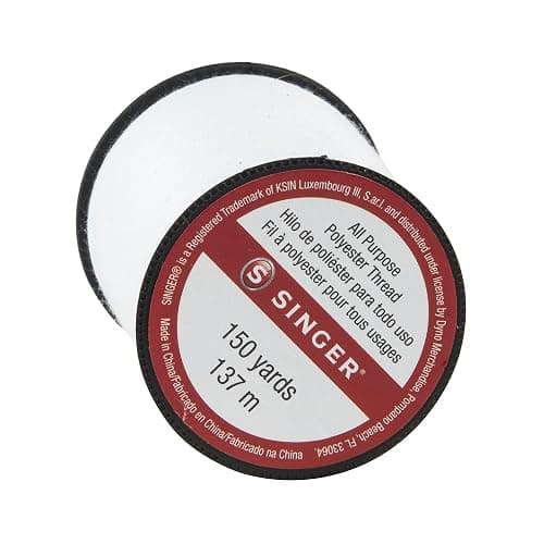 SINGER 60100, 150-yard All Purpose Polyester Thread, 1-Pack, White thumbnail 3