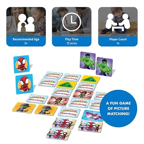 Wonder Forge Marvel Spidey and His Amazing Friends Matching Game - Educational Memory Game for Kids Ages 3+ - Fun for Toddler Boys and Girls Featuring Spiderman and Friends thumbnail 3
