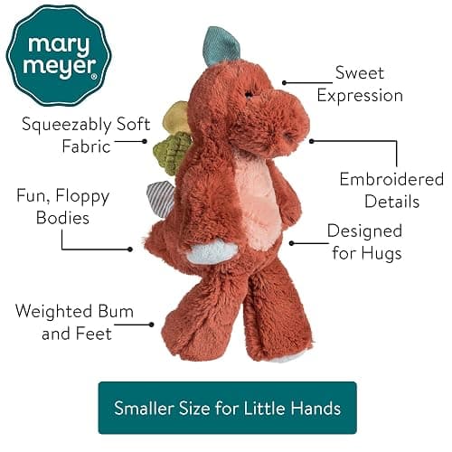 Mary Meyer Stuffed Animal Marshmallow Zoo Plush Soft Toy, 9-Inches, Junior Stegosaurus thumbnail 4