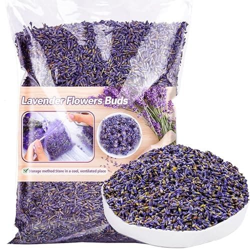 Sukh 3OZ Dried Lavender Flowers - Lavender Buds for Drawers/Closets Sachets Bags, Fresh Scents, Organic, Bulk, for Patry, Birthday, Bridal Shower, Soap or Candle Making - Image 1