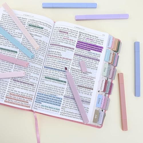 Dacono 12 Bible Highlighters, Aesthetic Highlighter, Pastel Highlighters Assorted Colors, Bible Highlighter and Pens No Bleed, Bi-ble Study Supplies, Aesthetic School Supplies thumbnail 3