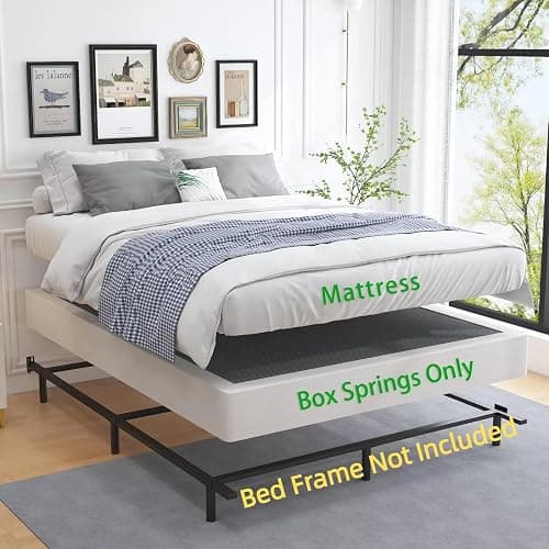 ALDRICH Queen Box Springs 9 Inch Heavy Duty Metal Box Spring Mattress Foundation 3000lbs Max Weight Capacity/Non-Slip/No Noise/Easy Assembly/Easy Clean Cover thumbnail 5