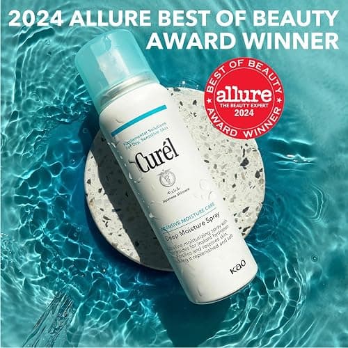 Curel Japanese Skin Care Deep Moisture Spray, Facial Lotion for Dry, Sensitive Skin, with Ceramides, Face and Body Moisturizer, pH Balanced, Fragrance & Alcohol Free Lotion, Setting Spray, 5 Fl Oz thumbnail 2