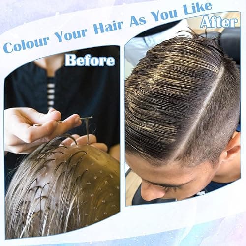 Punched Hole Silicone Highlight Hair Cap with Hair Coloring Brushes and Needle,Highlighting Frosting Cap,Highlight Cap,Professional Salon Silicone Hairdressing Tools for Women Men thumbnail 3
