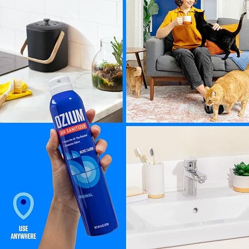 Ozium 8 Oz. Air Sanitizer & Odor Eliminator for Homes, Cars, Offices and More, Vanilla Scent, Pack of 1 thumbnail 4