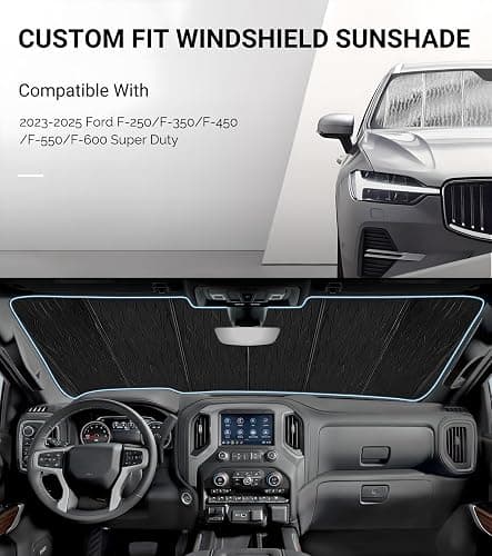 Pigenius Windshield Sun Shade for Ford F-250/F-350/F-450/F-550/F-600 2023-2025 Front Window Sunshade - AstraGuard thumbnail 2