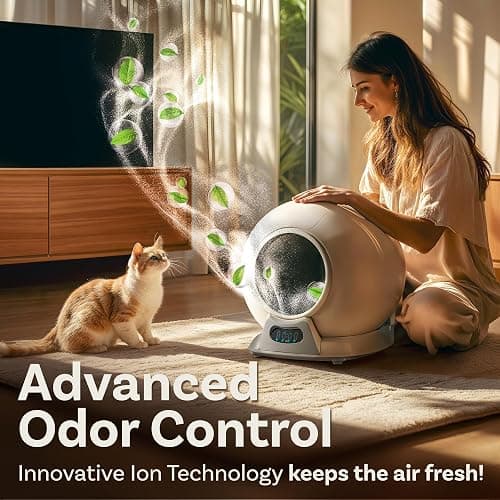 Self Cleaning Litter Box, Automatic Cat Litter Box Self Cleaning for Multiple Cats, Robot Automatic Litter Box Scoop Free Covered Ultra Cleaning -Odor Removal -APP Control Litter Box (Pack of 3 Bags) - Gray Bundle 3 Pack thumbnail 3