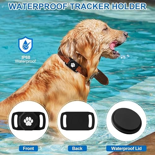 Smart Pet Tracker for Collar - Dog Trackers Pet Location Tracker with Holder, No Monthly Fee, Compatible with Apple Airtag Find My (iOS Only, Not for Android), Anti-Lost Device for Pets, Bag Straps thumbnail 4
