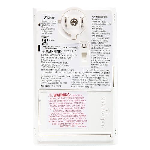 Kidde Carbon Monoxide Detector, Plug In Wall with AA Battery Backup, Test-Hush Button thumbnail 12