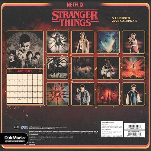 2026 Stranger Things 5 Wall Calendar thumbnail 4
