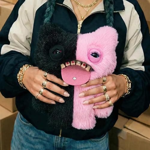 Fuggler Baddies Fuggs 9 Inch Plush Collectible Toy (Wide Eyed Weirdo) by ZURU Featuring Funny Ugly Monster Designs with Fierce Attitude, Bold Style, Unsettling Expressions thumbnail 8