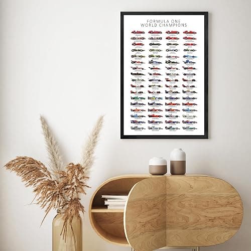F1 Poster Track Wall Art Picture For Man Cave Room Decorated F1 Merchandise Racing Gift (Black Frame 8x10) thumbnail 2