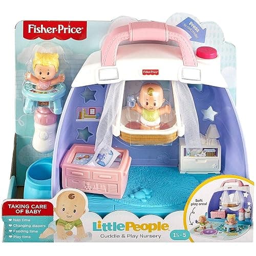 Fisher-Price Little People Toddler Toy Cuddle & Play Nursery Playset with Figures for Preschool Pretend Play Kids Ages 18+ Months thumbnail 6