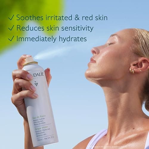 Caudalie Grape Water Moisturizing Face Mist - Soothing Organic Facial Spray to Instantly Hydrate and Strengthen the Skin Barrier, Safe for Sensitive Skin thumbnail 2