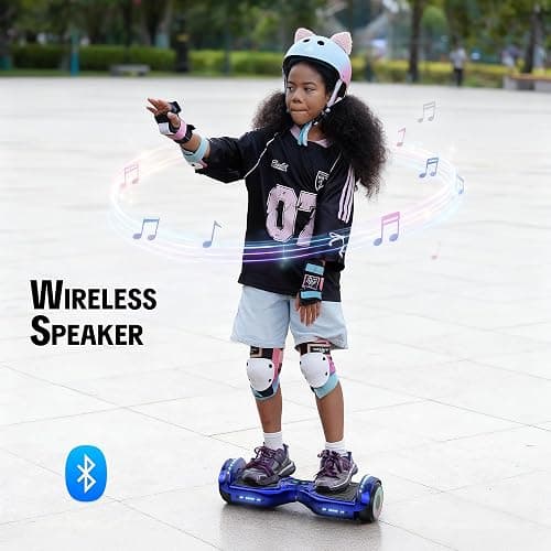 Hoverstar Bluetooth Hoverboard with LED Wheels Chrome Color Self Balance Scooter for Kids, Teenager (Chrome Blue) thumbnail 5