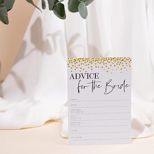 Huxters Hen Party Accessories – 20 Pcs Advice for The Bride Card Games – Luxurious Design with Printed Template – Ultra-Thick 350GSM Paper – Great for Bachelorette and Hen Party thumbnail 2