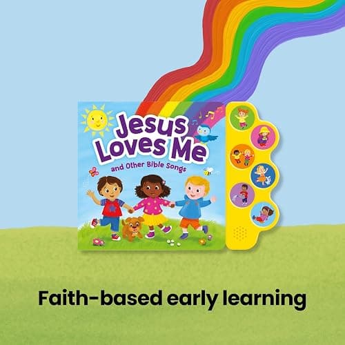 Jesus Loves Me & Other Bible Songs - Christian Sound Book for Toddlers | Interactive Board Book w/ 6 Songs & Lyrics | Faith-Based Learning thumbnail 9