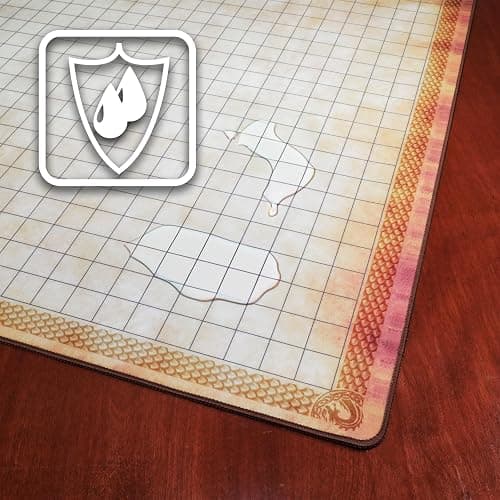 ENHANCE Deluxe RPG Grid Mat - DND Map (24x36in) with Premium Rubber, Non-Slip Grip, No Creasing - Dry Erase DND Mat Set for Masters and Starters, Erasable Parchment with Travel Pouch, Marker Set thumbnail 9