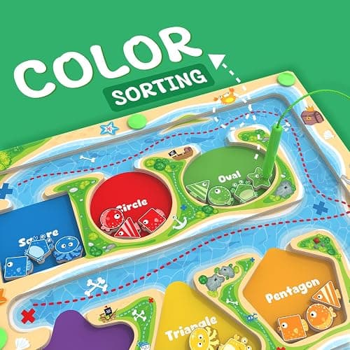 MTYOKILN Magnetic Color & Shape Maze - Montessori Toys for 3 4 5 Year Old, Color and Shape Sorting Toy, Montessori Toys for Kids Boys Girls Gifts Ages3+, Preschool Learning Activities thumbnail 4