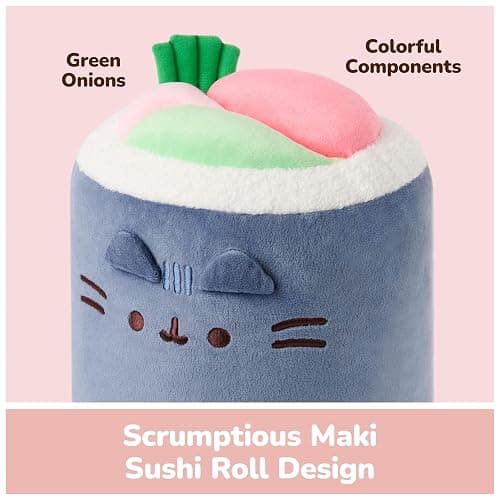 GUND Pusheen Bento Sushi Roll Plush, Squishy Toy, Collectible Plush Toy, Food Plushies, Stuffed Animal for Ages 8 and Up, Blue, 11” thumbnail 5