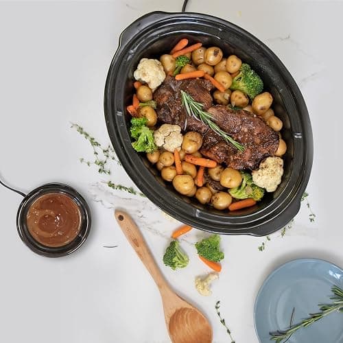 Kenmore 7 Quart Slow Cooker with Diper - Crock pot With Programmable Settings, Digital Controls, Large Capacity for Family Meals, Dishwasher-Safe Stoneware, Warm Rice & Sous Vide Stew thumbnail 7