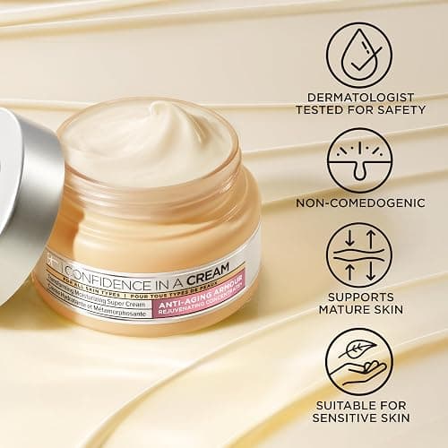 IT Cosmetics Confidence in a Cream - Hydrating & Anti Aging Face Moisturizer, Visibly Reduces Fine Lines & Wrinkles, Up To 48H Hydration, Repairs Skin Barrier, Squalane & Ceramides, For All Skin Types thumbnail 9
