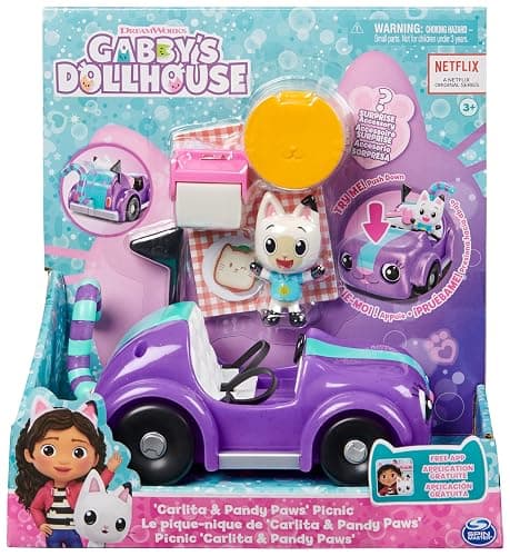 Gabby's Dollhouse, Carlita's Car with Pandi Panda Character and Accessories, Toys for Ages 3+ thumbnail 3