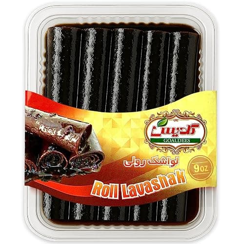 GOALDEES Roll Lavashak Pomegranate Juicy Sour Fruit Leather Persian Snack Middle Eastern Halal Bold Flavor Timeless Tradition (1 Pack, 250, Gram) - Image 1
