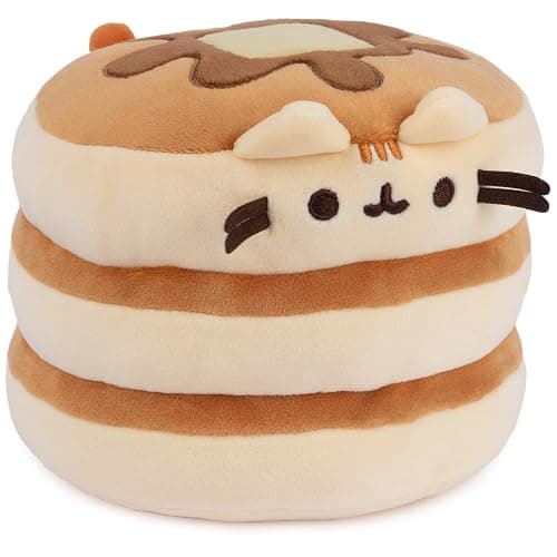 GUND Pusheen the Cat Pancake Squisheen Plush, Squishy Toy Stuffed Animal for Ages 8 and Up, Brown, 6” thumbnail 4