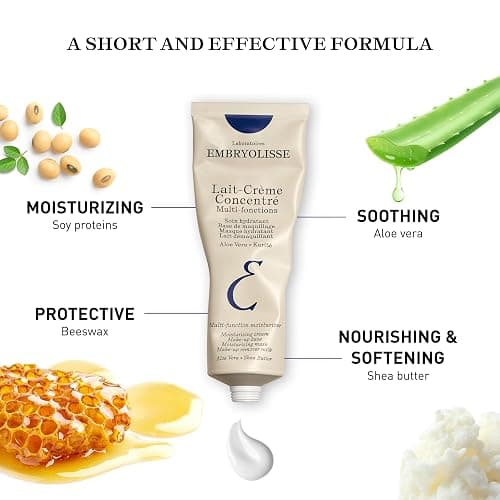Embryolisse Lait-Crème Concentré, Multifunction Daily Moisturizer, Primer, and Makeup Remover, Suitable for All Skin Types. French Face Cream With Shea Butter & Aloe Vera - 1.01 Fl Oz (Pack of 1) thumbnail 3