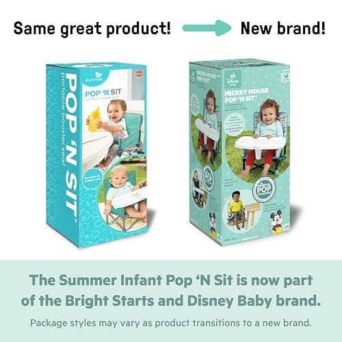 Bright Starts Disney Minnie Mouse Pop 'N Sit Portable Booster, Indoor/Outdoor Use, Floor Seat with Feeding Tray, 6 Mos - 3 Yrs thumbnail 8