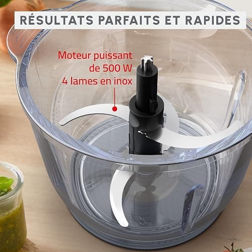 Moulinex Choppeo, Hachoir avec bol en verre, Capacité utile de 1L, Verre borosilicate, 2vitesses, Java Pepper DJ602110 thumbnail 7