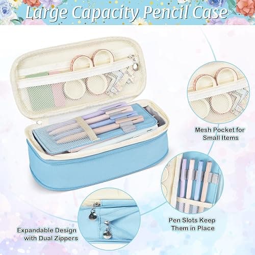 Bible Study Supplies Bible Journaling Kit: Bible Accessories Set with Journal, Pen Case, Tabs, Bookmarks, Tape, Highlighters and Pens No Bleed, Bibles Study Kit for Women Men Beginner Christian Gifts - Blue thumbnail 3