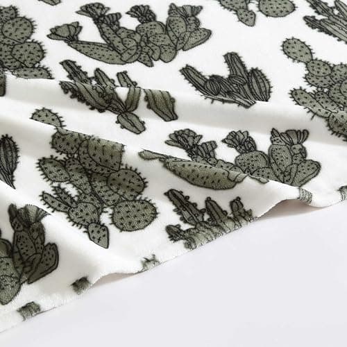 Wrangler - Blanket, Super Soft Plush Bedding, Yellowstone Inspired Throw Blanket for Couch or Bed (Cactus Garden Green, 50" x 70") thumbnail 4