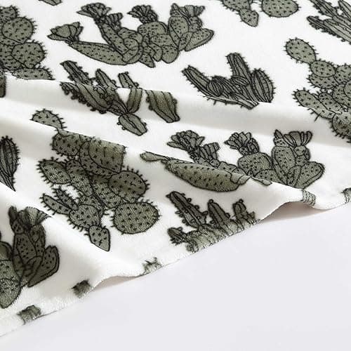 Wrangler - Blanket, Super Soft Plush Bedding, Yellowstone Inspired Throw Blanket for Couch or Bed (Cactus Garden Green, 50" x 70") thumbnail 5