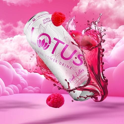 Pink Lotus Plant Power Drink™ | Sugar Free, Low Calorie | 160 mg Natural Caffeine from Green Coffee Bean | Plant-Based Ingredients | Zero Sugar | 10 Calories | 12 oz Cans | 12 Count thumbnail 5