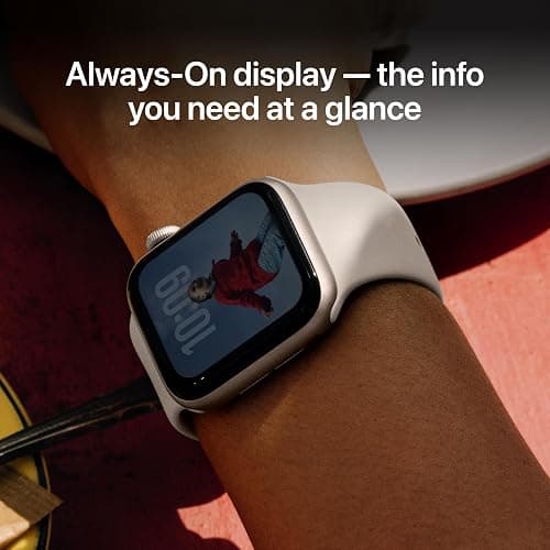 Apple Watch SE 3 [GPS 40mm] Smartwatch with Midnight Aluminum Case with Midnight Sport Band - S/M. Fitness and Sleep Trackers, Heart Rate Monitor, Always-On Display, Water Resistant thumbnail 4