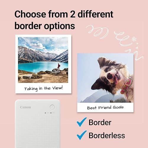 Canon SELPHY QX20 Wireless Compact Photo Printer, Dye‑Sublimation Color Printing, Prints 2.1x3.4/2.7x2.7 Card & Square Sizes, Built‑in Battery & Wi‑Fi, Portable Travel & Selfie Printer, White thumbnail 6