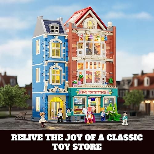 Lumibricks Toy-Store Lighting Building-Bricks Set – City Town Modular Townhouse Toy Shop Dollhouse LED Light Display Model 3086 Pcs Construction Kit for Adults and Teens thumbnail 8