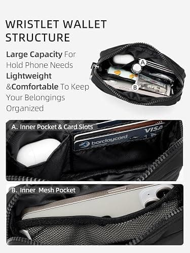 WESTBRONCO Puffer Wristlet Wallets for Women RFID Nylon Wallet with Zipper Quilted Purse for Travel Credit Card Holder Phone thumbnail 4