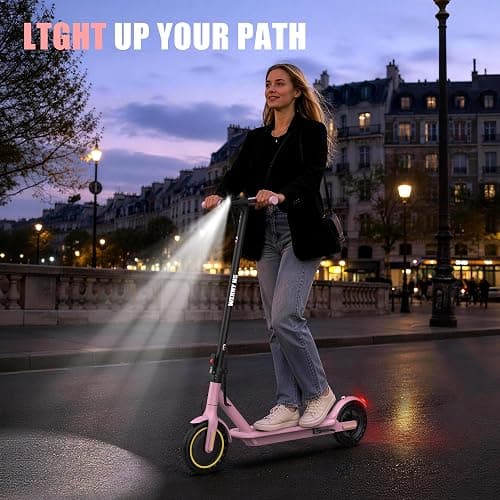 WERHY Electric Scooter, 500W/350W Powerful Motor & 19MPH Top Speed | 16/25/27 Miles Range, Folding E Scooter with Dual Braking for Teens and Adults thumbnail 7