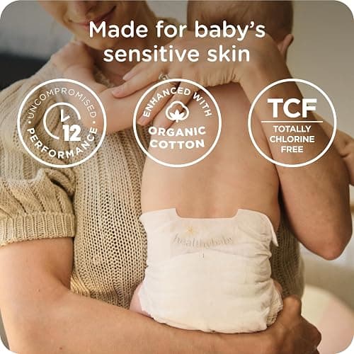 Our Diapers | EWG Verified Safe & Plant-Based Diapers | Leak Protection | Soft Organic Cotton Shell | Chlorine-Free Diaper for Sensitive Skin | Size 1 (7-14 lbs) 42 Count thumbnail 3